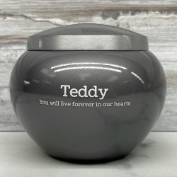 Customer Gallery - Small Odyssey Pet Urn - Gunmetal Gray