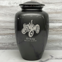 Customer Gallery - Classic Tractor Cremation Urn - Gunmetal Gray