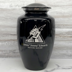 Customer Gallery - Electrician Cremation Urn - Jet Black