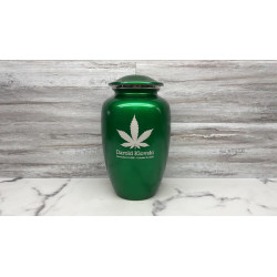 Customer Gallery - Marijuana Cremation Urn - Shamrock Green
