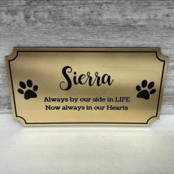 Customer Gallery - DIY Pet Cremation Urn Plate - Brushed Gold - 4" w x 2.25" h