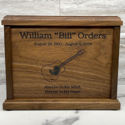 Customer Gallery - Acoustic Guitar Cremation Urn - Signature Walnut
