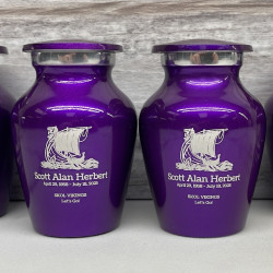 Customer Gallery - Viking Ship Keepsake Urn - Purple Luster