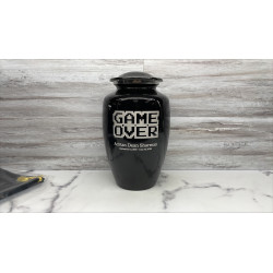 Customer Gallery - Game Over Cremation Urn - Jet Black