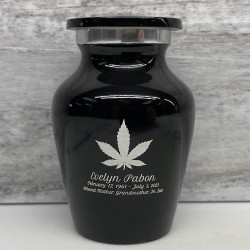 Customer Gallery - Marijuana Keepsake Urn - Jet Black