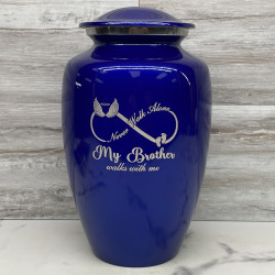 Customer Gallery - My Brother Walks With Me Cremation Urn - Midnight Blue