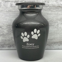 Customer Gallery - Keepsake Pawprints Heart Pet Cremation Urn - Gunmetal Gray