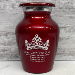 Customer Gallery - Princess Tiara Keepsake Urn - Ruby Red