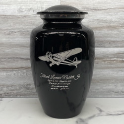 Customer Gallery - Airplane II Cremation Urn - Jet Black