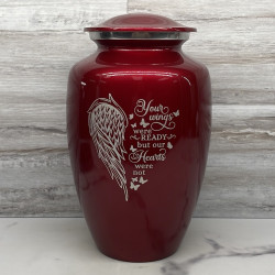 Customer Gallery - Your Wings Were Ready Cremation Urn - Ruby Red