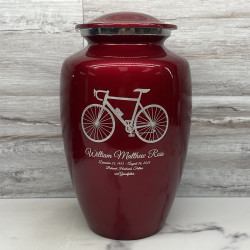 Customer Gallery - Bicycle Cremation Urn - Ruby Red