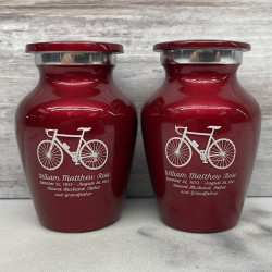 Customer Gallery - Bicycle Keepsake Urn - Ruby Red