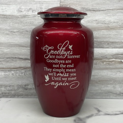 Customer Gallery - Goodbyes Are Not Forever Cremation Urn - Ruby Red