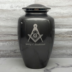 Customer Gallery - Masonic Cremation Urn - Gunmetal Gray