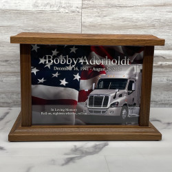 Customer Gallery - Semi Truck Cremation Urn - Prestige Walnut