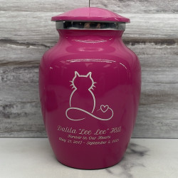 Customer Gallery - Small Infinite Love Cat Cremation Urn - Rose Pink