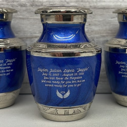 Customer Gallery - Royal Blue Keepsake Urn