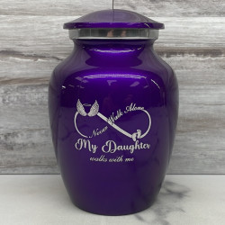 Customer Gallery - My Daughter Walks With Me Sharing Urn - Purple Luster