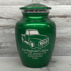 Customer Gallery - Classic Stepside Truck Sharing Urn - Shamrock Green