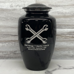 Customer Gallery - Mechanic Wrench Cremation Urn - Jet Black