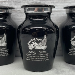 Customer Gallery - Riding with Angels Motorcycle Keepsake Urn - Jet Black