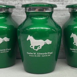 Customer Gallery - Horse Keepsake Urn - Shamrock Green