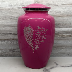 Customer Gallery - Your Wings Were Ready Cremation Urn - Rose Pink