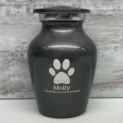 Customer Gallery - Paw Print Keepsake Urn - Gunmetal Gray
