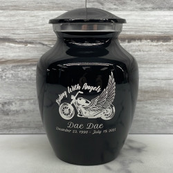 Customer Gallery - Riding with Angels Motorcycle Sharing Urn - Jet Black