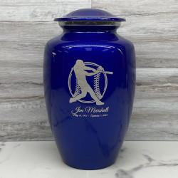 Customer Gallery - Baseball Cremation Urn - Midnight Blue
