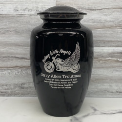 Customer Gallery - Riding with Angels Motorcycle Cremation Urn - Jet Black