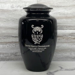 Customer Gallery - Owl Cremation Urn - Jet Black