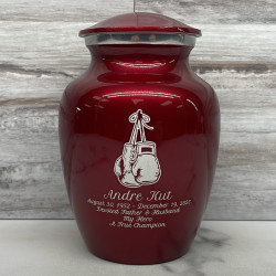 Customer Gallery - Boxing Gloves Sharing Urn - Ruby Red