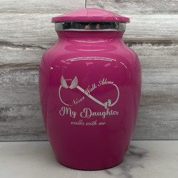 Customer Gallery - My Daughter Walks With Me Sharing Urn - Rose Pink