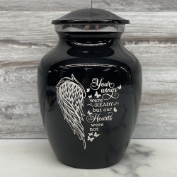 Customer Gallery - Your Wings Were Ready Sharing Urn - Jet Black