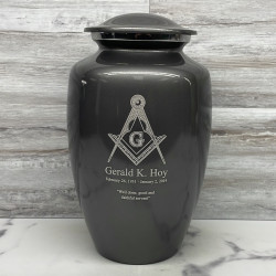 Customer Gallery - Masonic Cremation Urn - Gunmetal Gray