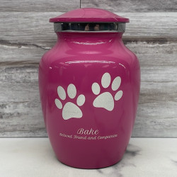 Customer Gallery - Small Pawprints Pet Cremation Urn - Rose Pink