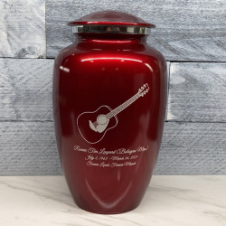 Customer Gallery - Acoustic Guitar Cremation Urn - Ruby Red