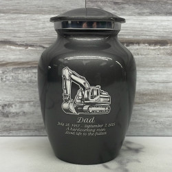 Customer Gallery - Excavator Sharing Urn - Gunmetal Gray