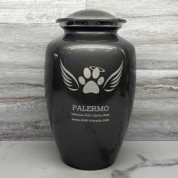 Customer Gallery - Extra Large Angel Wings Pet Cremation Urn - Gunmetal Gray