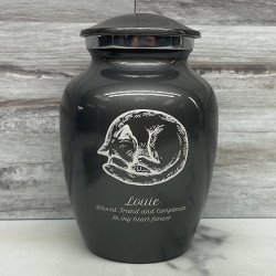 Customer Gallery - Dreaming Kitten Pet Cremation Urn - Gunmetal Gray