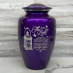 Customer Gallery - Keep the Light On Cremation Urn - Purple Luster