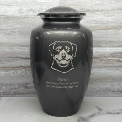 Customer Gallery - Extra Large Rottweiler Dog Cremation Urn - Gunmetal Gray