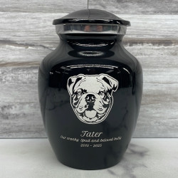 Customer Gallery - Small English Bulldog Dog Cremation Urn - Jet Black