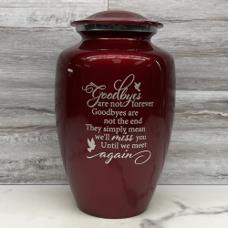 Customer Gallery - Goodbyes Are Not Forever Cremation Urn - Ruby Red