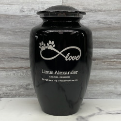 Customer Gallery - Extra Large Infinite Love Pet Cremation Urn - Jet Black