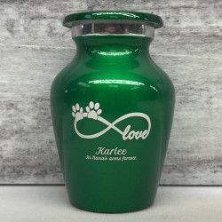 Customer Gallery - Keepsake Infinite Love Pet Cremation Urn - Shamrock Green
