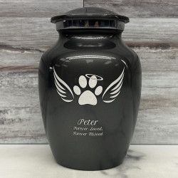 Customer Gallery - Small Angel Wings Pet Cremation Urn - Gunmetal Gray
