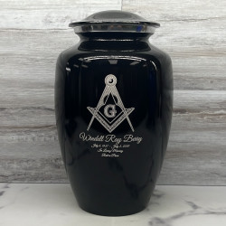 Customer Gallery - Masonic Cremation Urn - Jet Black
