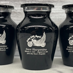 Customer Gallery - Riding with Angels Motorcycle Keepsake Urn - Jet Black